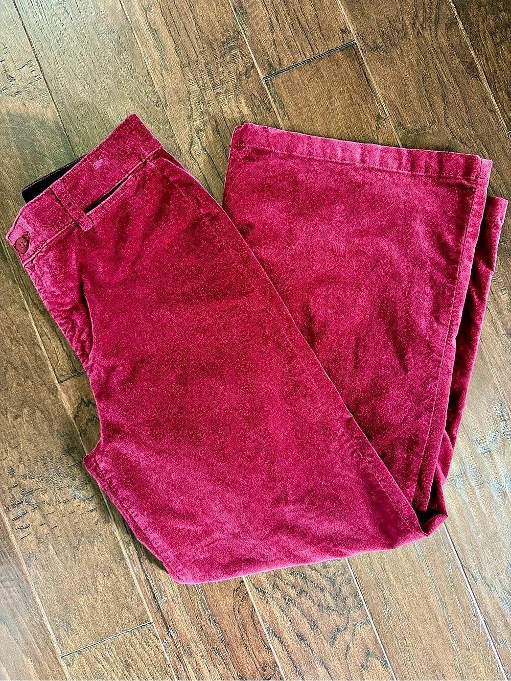 Liz Claiborne Wide Leg High-Rise Pants in Burgundy Wine color Size 8P